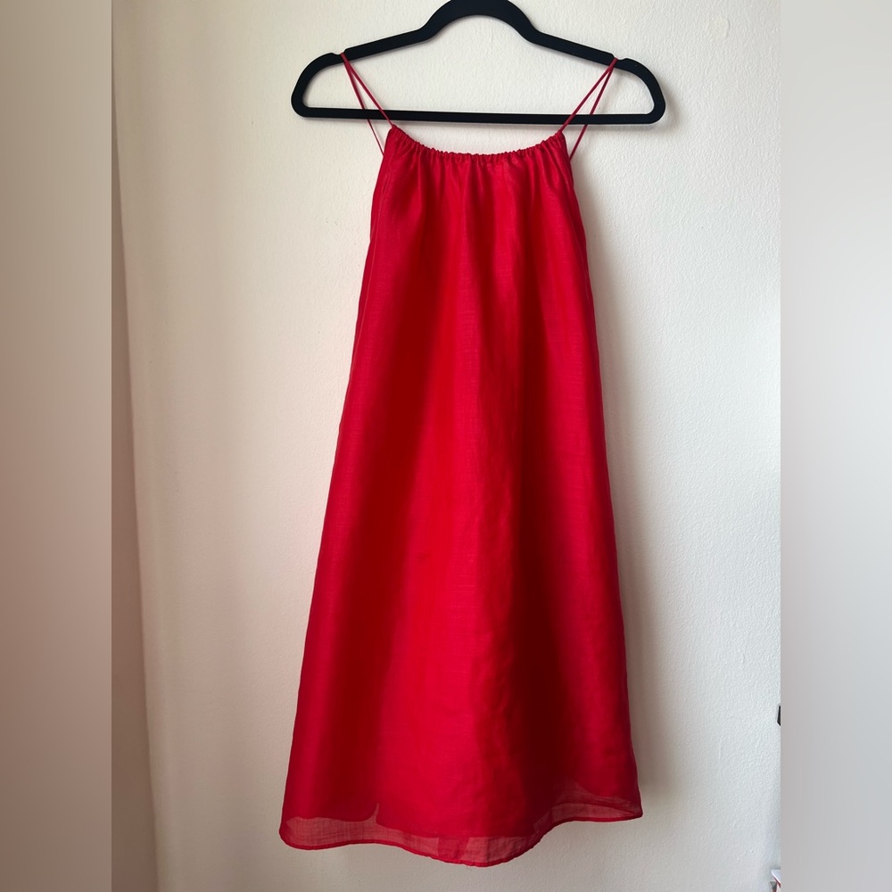 Red halter Mini Dress / Long shirt Halter, Resort/ Vaca Wear!